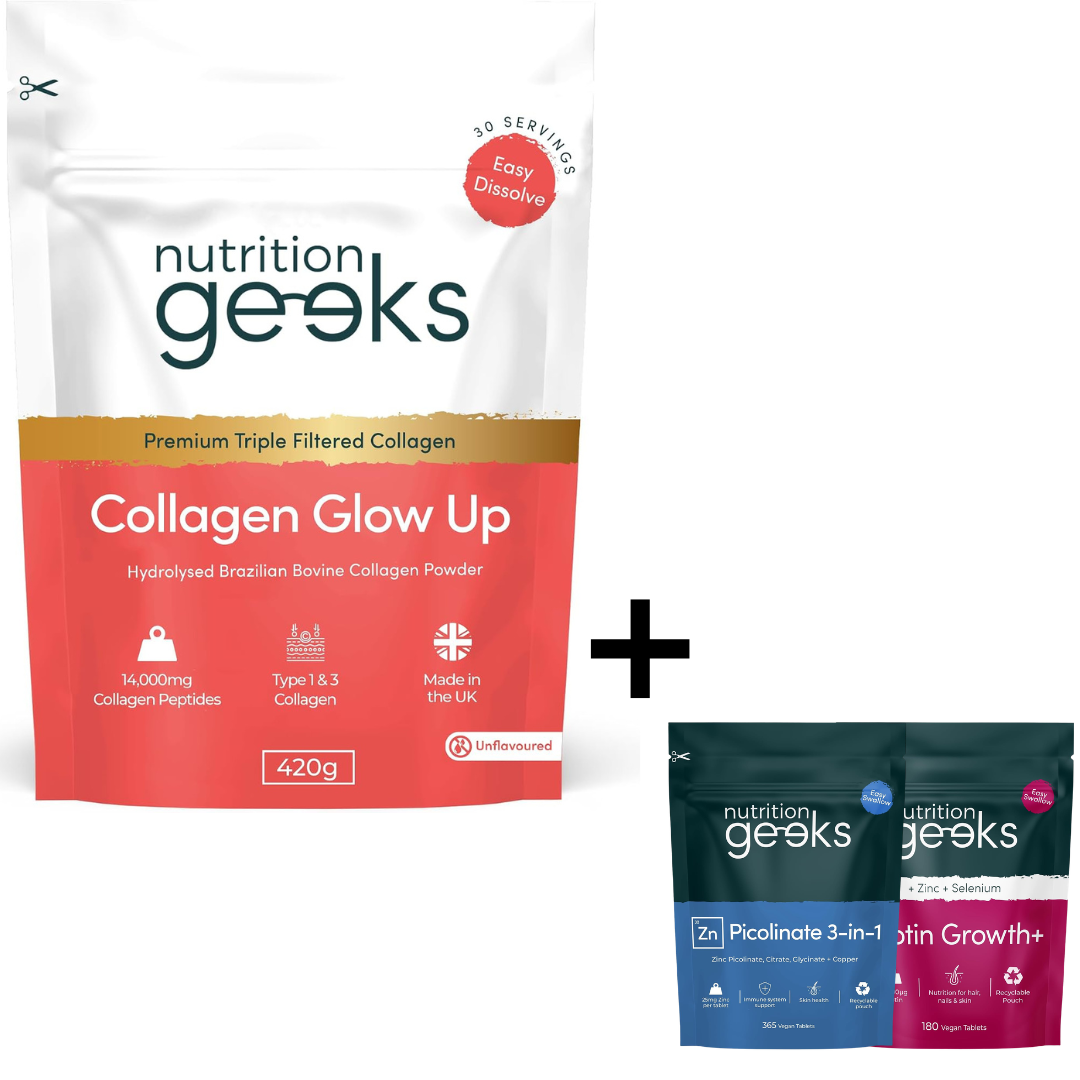 Collagen Glow Up Powder - 420g (30 Servings), Collagen Supplements for Women & Men