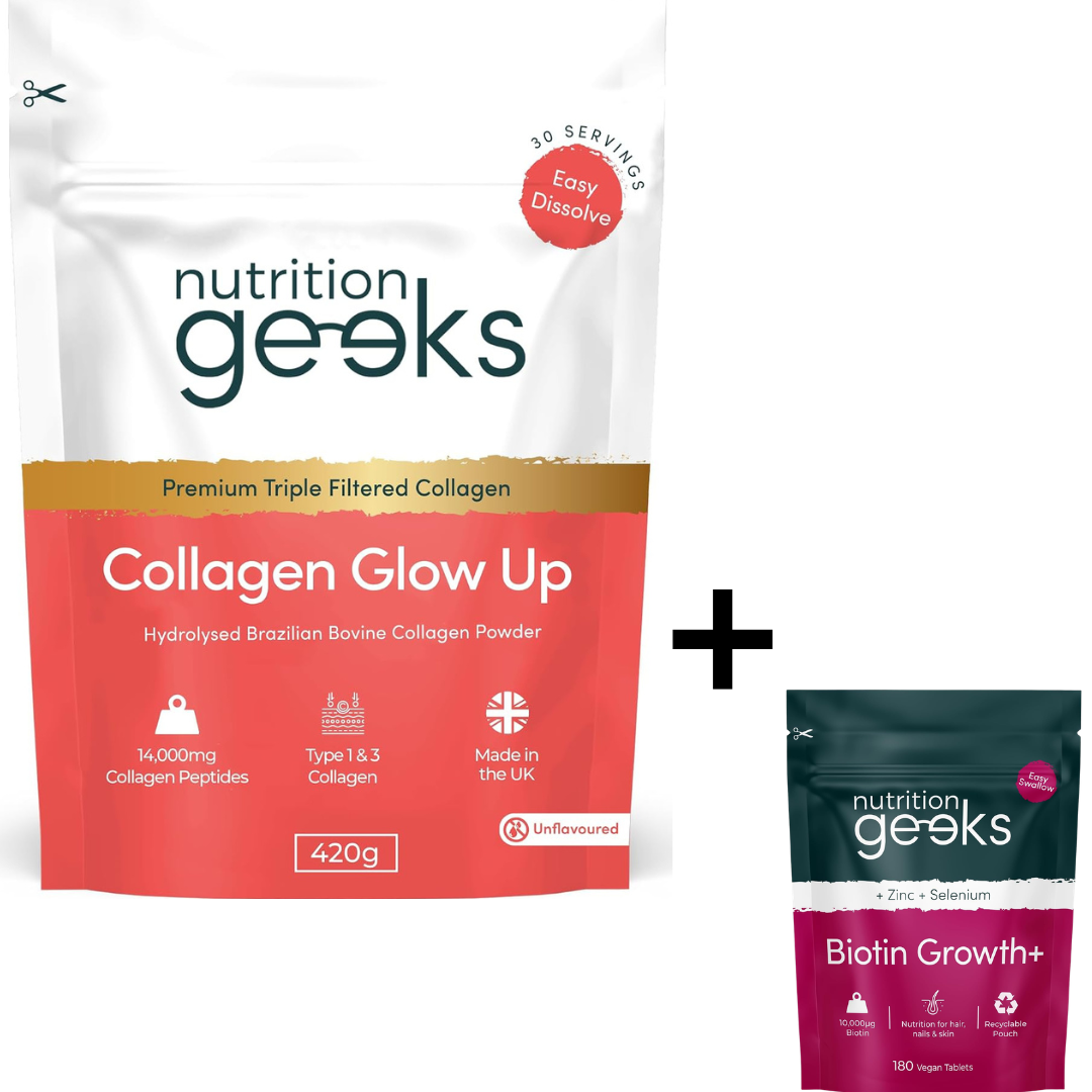 Collagen Glow Up Powder - 420g (30 Servings), Collagen Supplements for Women & Men