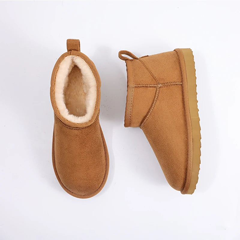 Evshine botas de neve clássicas femininas botas de tornozelo curto inverno super quente macio sapatos femininos moda aconchegante bota de neve ao ar livre para mulher