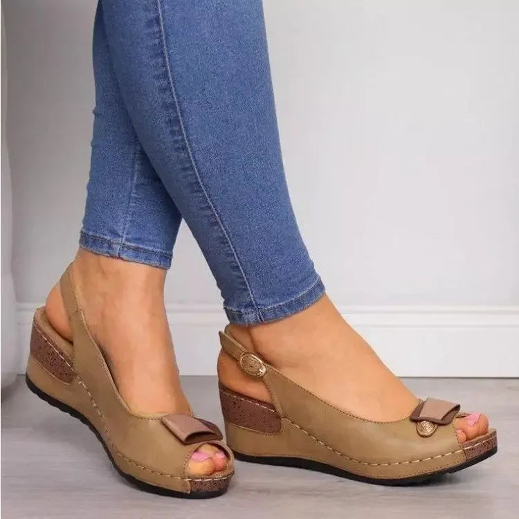 Sandálias de plataforma grossa cunhas chinelo verão 2025 sapatos para mulheres sapatos de dedo aberto sandálias femininas sapatos de plataforma