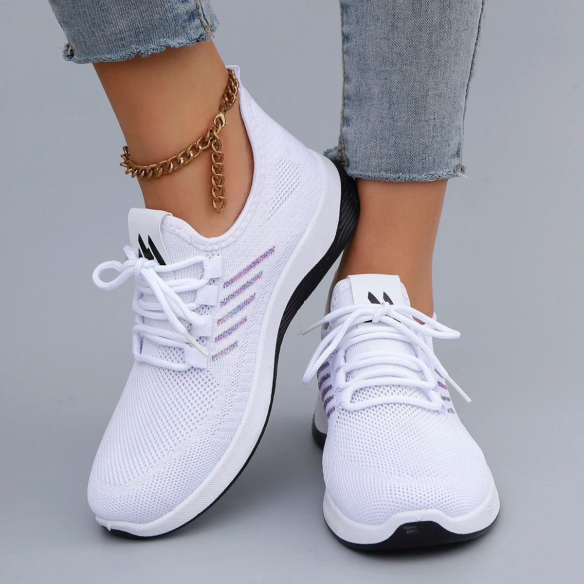 Verão feminino malha respirável sapatos planos sapatos femininos tênis casuais, liberação frete grátis