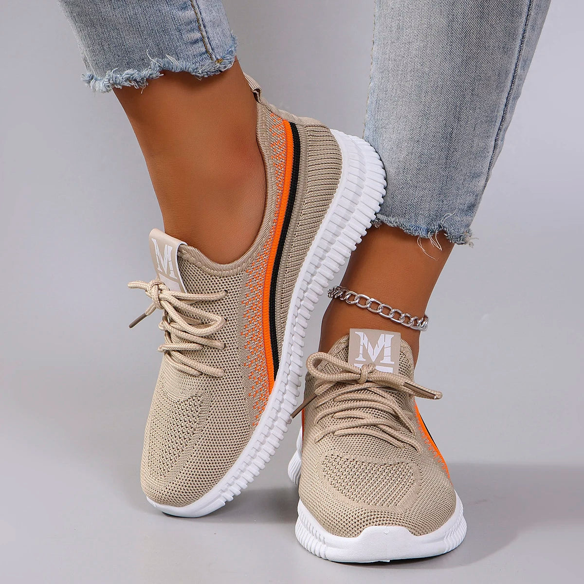 Sapatos baixos de malha respirável de verão feminino, sapatos femininos, tênis casuais, folga frete grátis