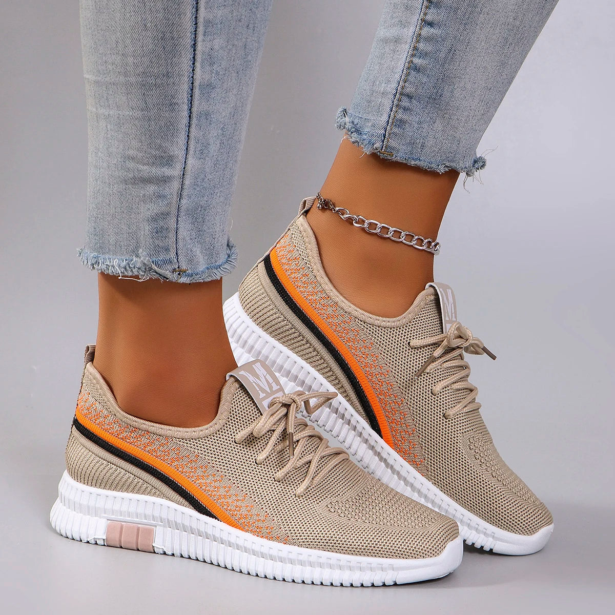 Sapatos baixos de malha respirável de verão feminino, sapatos femininos, tênis casuais, folga frete grátis