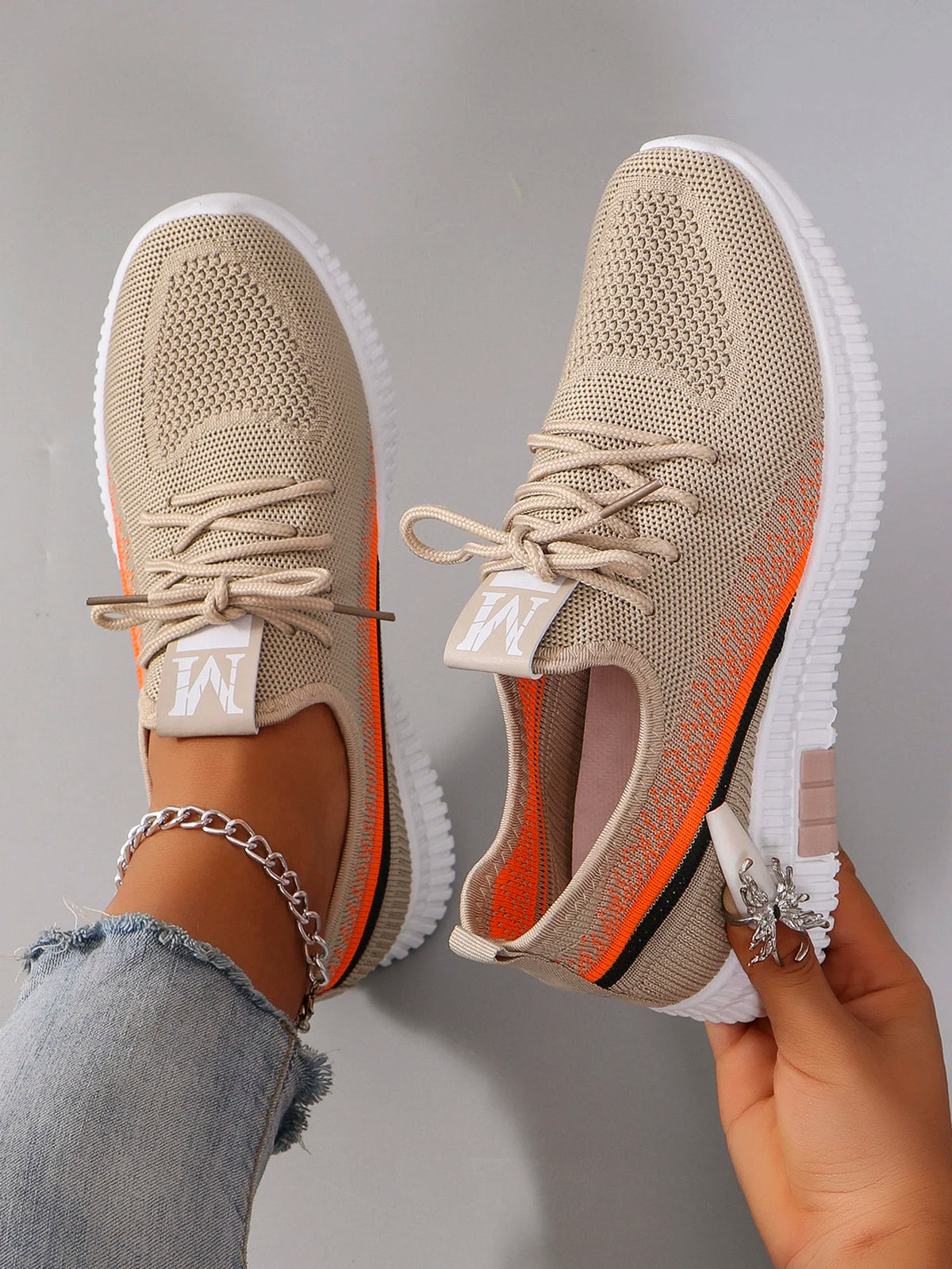 Sapatos baixos de malha respirável de verão feminino, sapatos femininos, tênis casuais, folga frete grátis