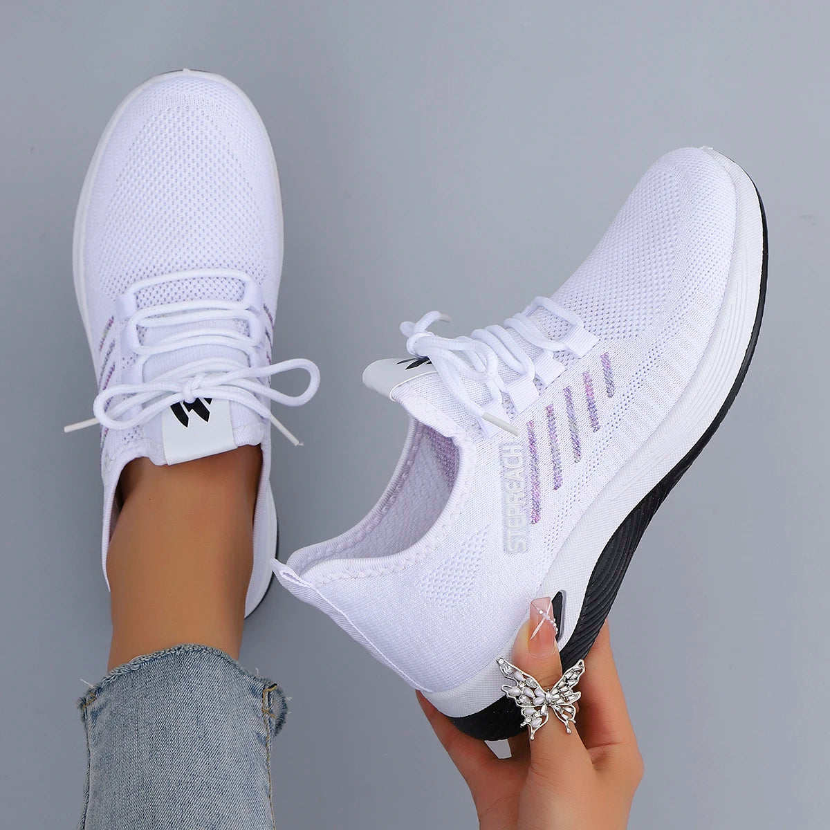 Verão feminino malha respirável sapatos planos sapatos femininos tênis casuais, liberação frete grátis